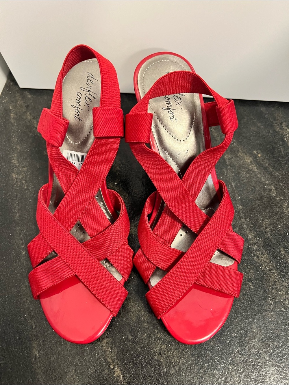 Red DexFlex Comfort Heels